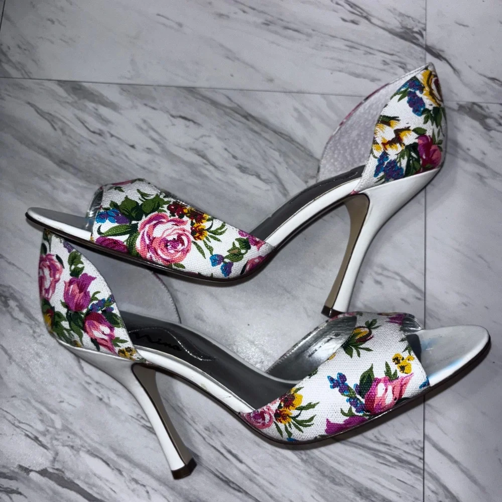 NWT Nina Floral Women's Heels Size: 9 With box - Picture 6 of 7